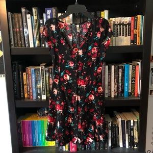 Black Floral Mini Dress